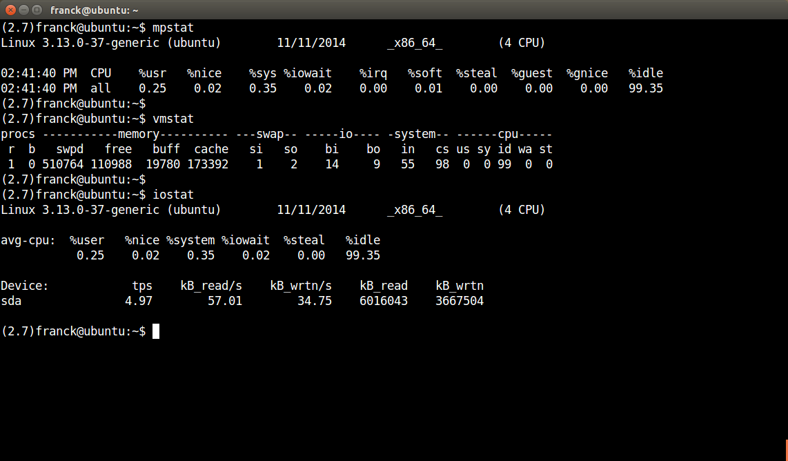 Fig 10 mpstat - vmstat - iostat